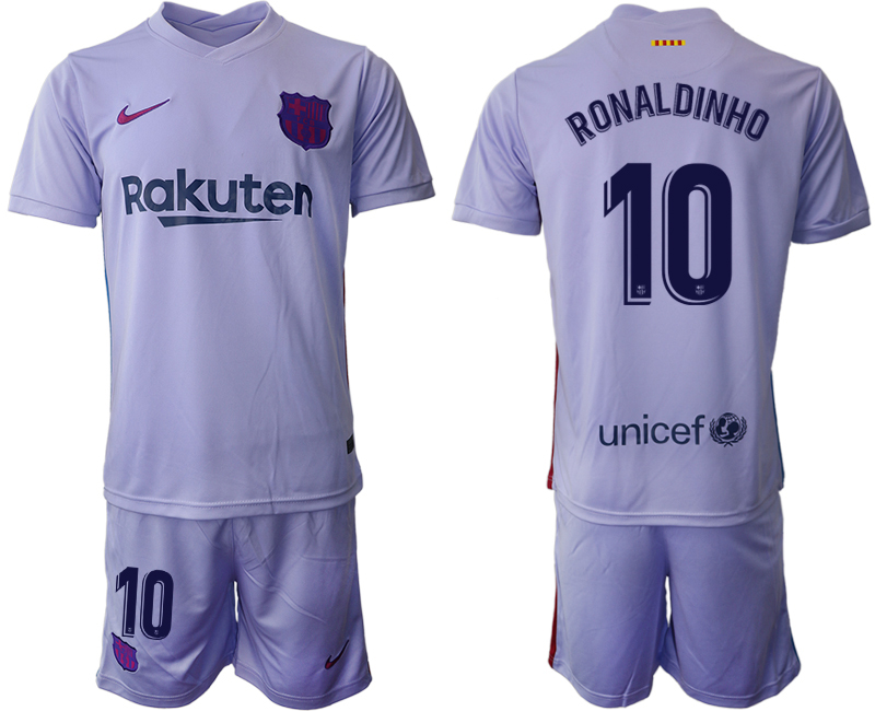 Men 2021-2022 Club Barcelona away purple #10 Soccer Jerseys->barcelona jersey->Soccer Club Jersey